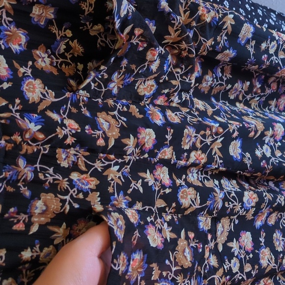 Free People Samara Sleeveless Plunging Neckline Floral Print Tapered Jumpsuit - Picture 8 of 12